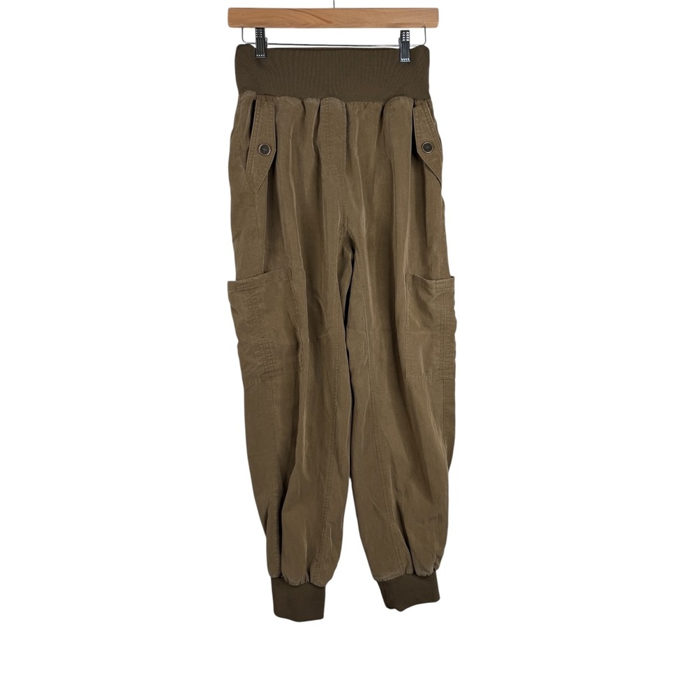 Anthropologie Maeve Cicerone Cargo Utility Joggers size Small‎ Brown